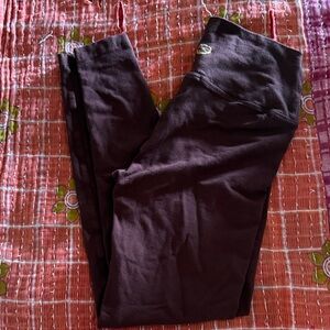 Women’s Dark Plum Leggings with High Waist